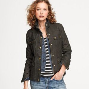 Vintage J Crew Coat Downtown Field Jacket Boyfriend Olive Green Medium 8 10